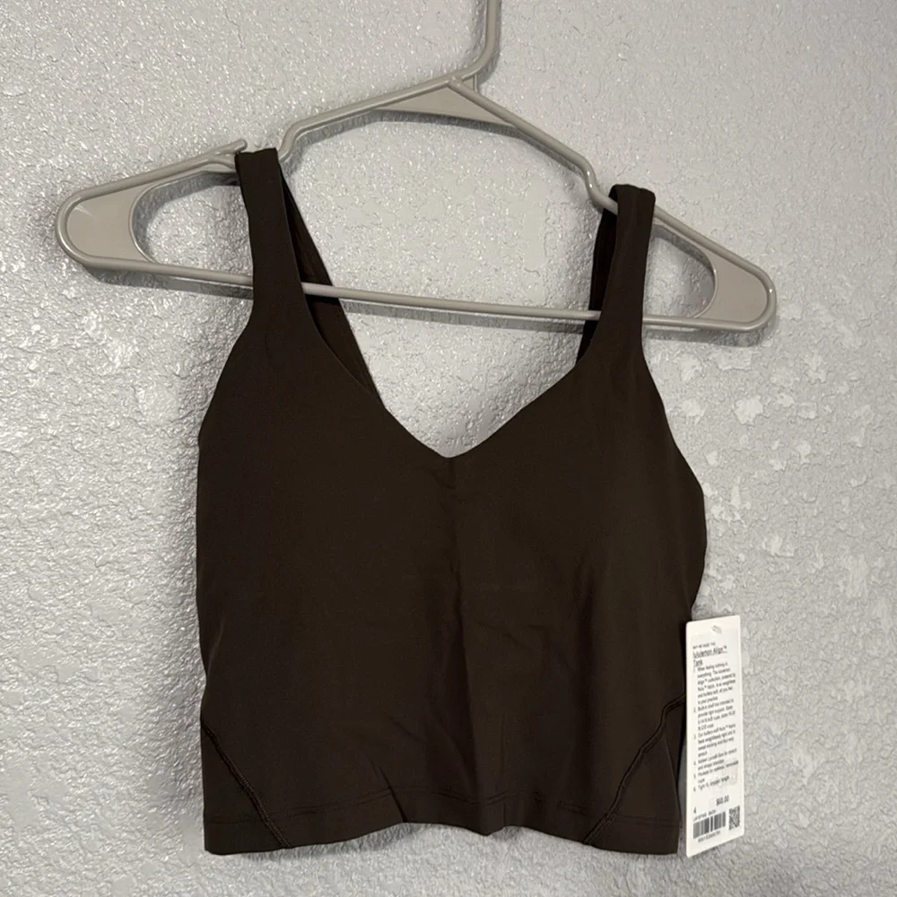 Lululemon Align Tank Top *light support A/B cup in dark olive size 4 - Picture 5 of 7